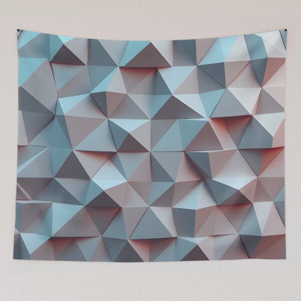 Item preview, Abstract White Geometric 3D designed and sold by shelteredinside.