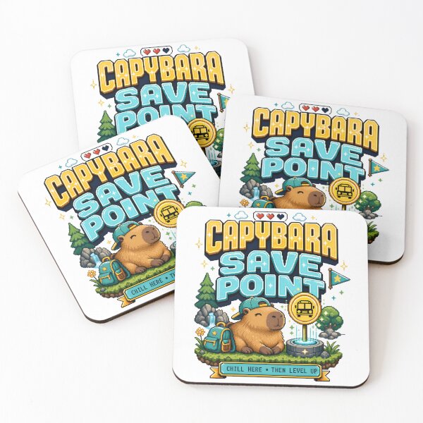 Item preview, Back to School Capybara Save Point: Level Up designed and sold by Fenay Designs.