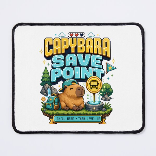 Item preview, Back to School Capybara Save Point: Level Up designed and sold by Fenay Designs.