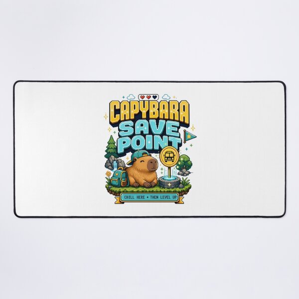 Item preview, Back to School Capybara Save Point: Level Up designed and sold by Fenay Designs.
