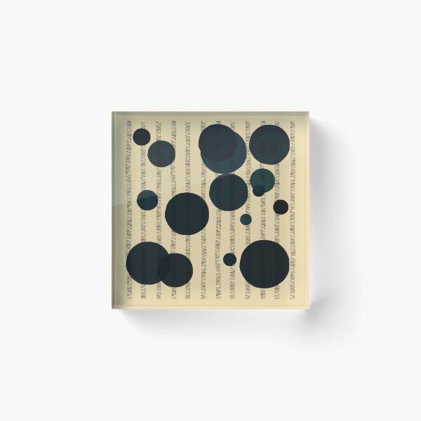 Item preview, Abstract composition with dark green bubbles and disrupted stripes E9 designed and sold by StefanStudioArt.