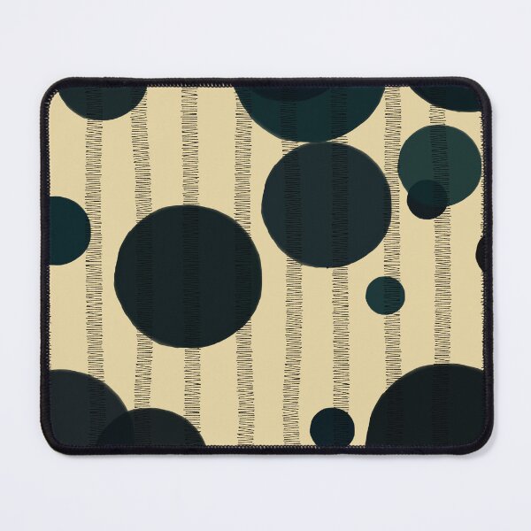 Item preview, Abstract composition with dark green bubbles and disrupted stripes E9 designed and sold by StefanStudioArt.