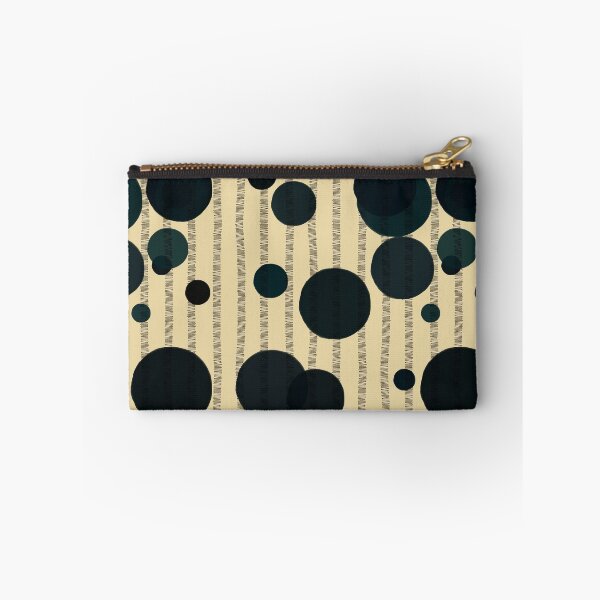 Item preview, Abstract composition with dark green bubbles and disrupted stripes E9 designed and sold by StefanStudioArt.