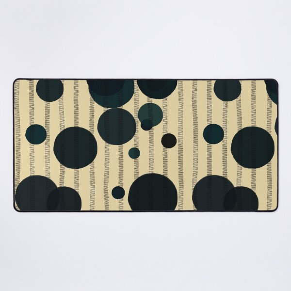 Item preview, Abstract composition with dark green bubbles and disrupted stripes E9 designed and sold by StefanStudioArt.