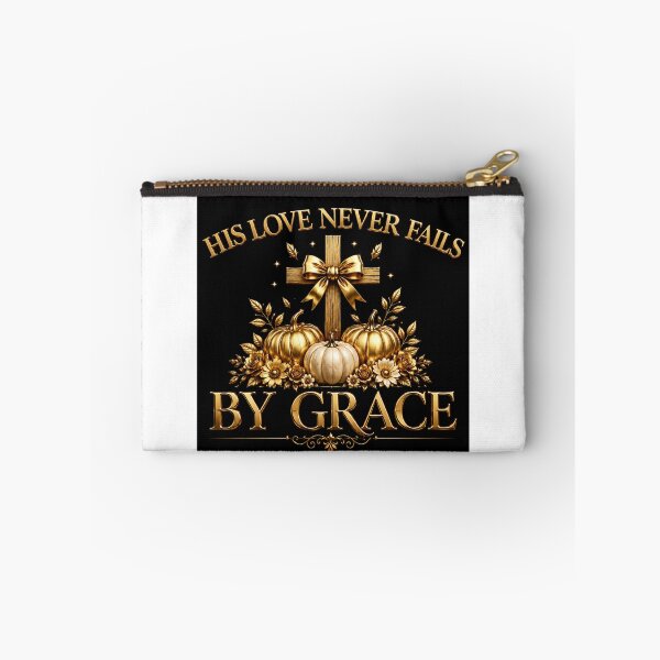 Item preview, HIS LOVE NEVER FAILS BY GRACE,  CHRISTIAN CROSS DESIGN, FAITH APPAREL designed and sold by KINGDOM GOLD STUDIO.