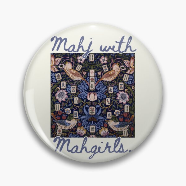 Item preview, Mahjong Mahj with Mahgirls William Morris Strawberry Thief  designed and sold by SunfullyYours.