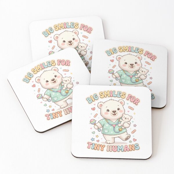 Item preview, Big Smiles For Tiny Humans Cute Teddy Bear Pediatric Nurse designed and sold by Nurse Craft Studio.