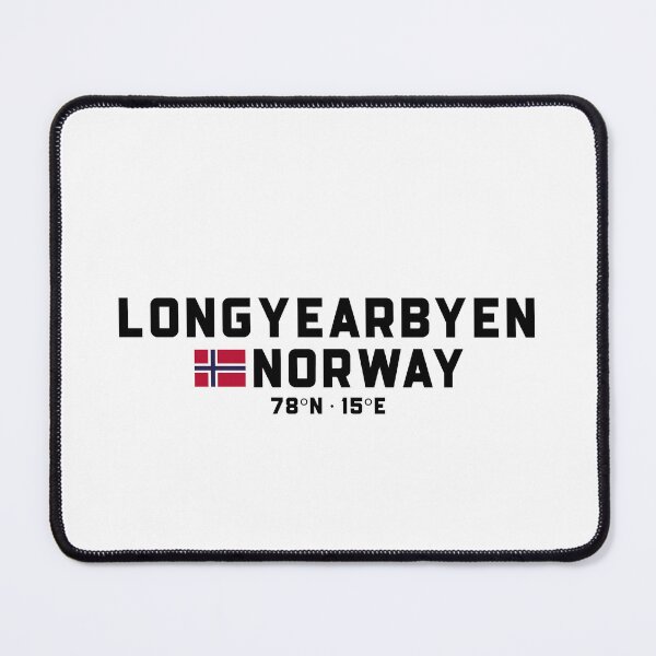 Item preview, Longyearbyen Norway coordinates and flag designed and sold by Andersce.