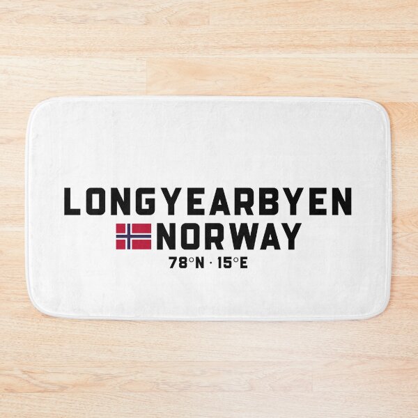 Item preview, Longyearbyen Norway coordinates and flag designed and sold by Andersce.