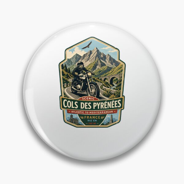Item preview, Scenic Cols Des Pyrénées Atlantic To Mediterranean France Motorcycle Biker Road Trip Travel designed and sold by Simsimah26Parks.