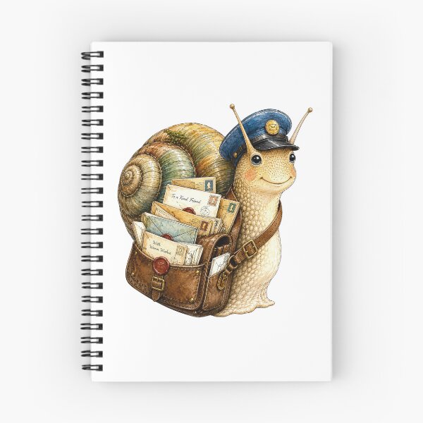 Item preview, Snail Mail Watercolor Illustration | Cute Vintage Postal Snail | Cottagecore Storybook Animal Art designed and sold by Mosslume Studio.