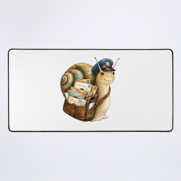 Item preview, Snail Mail Watercolor Illustration | Cute Vintage Postal Snail | Cottagecore Storybook Animal Art designed and sold by Mosslume Studio.