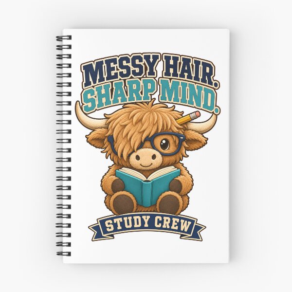Item preview, Back to School Highland Cow Study Crew designed and sold by Fenay Designs.