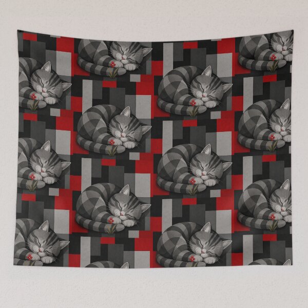 Item preview, Sleepy Alley Gray Stripes designed and sold by Mindworx21.