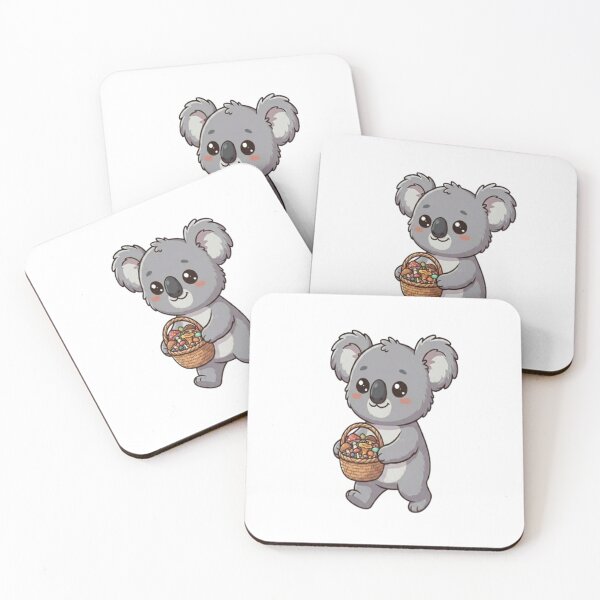 Item preview, Cute Koala Carrying Mushroom Basket designed and sold by Ella_Sketch.