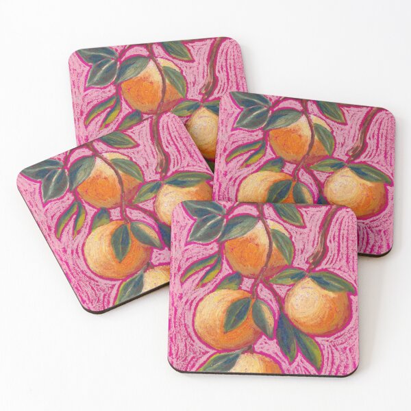 Item preview, Orange branch on pink background designed and sold by ingridhurlen.