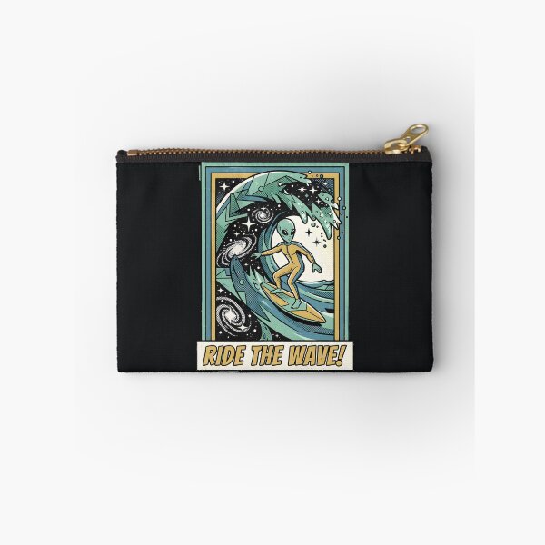 Item preview, Alien Surfer Riding Cosmic Wave Retro Surf Ocean Graphic designed and sold by DuckOddity.