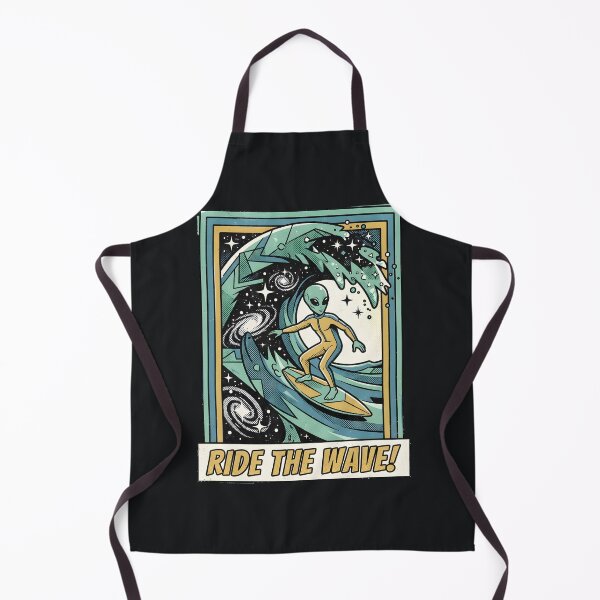 Item preview, Alien Surfer Riding Cosmic Wave Retro Surf Ocean Graphic designed and sold by DuckOddity.