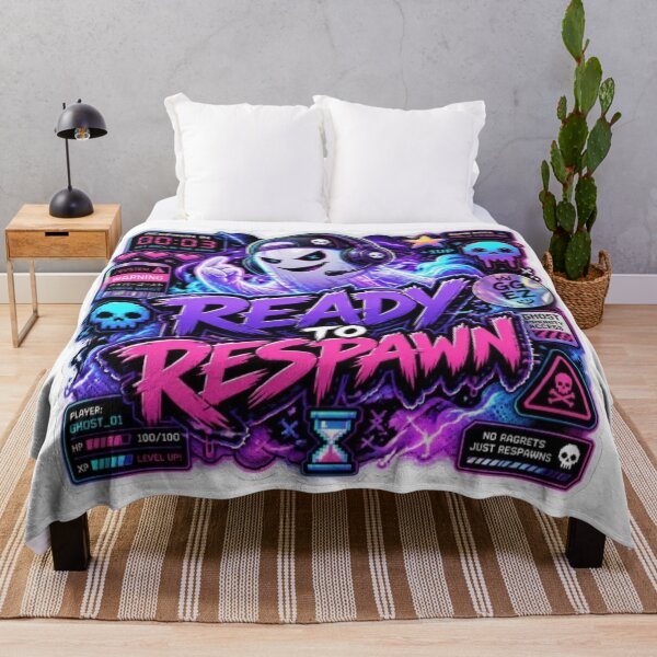 Item preview, READY TO RESPAWN | Cyber Gamer Ghost Sticker | Neon Gaming Streetwear Graphic designed and sold by Stylestickers55.