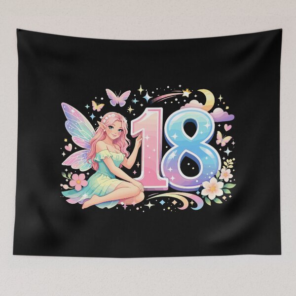 Item preview, 18th Birthday Elf – Retro Pastel Advertising Print designed and sold by Pineapple-Tree.