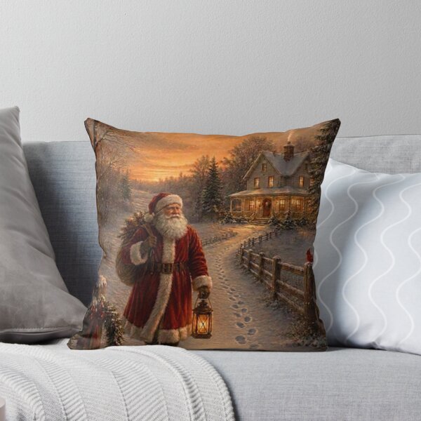 Item preview, Christmas Canvas Art | Winter Cottage Artwork, Snowy Christmas Scene Home Decor designed and sold by PixelExpressStudio.