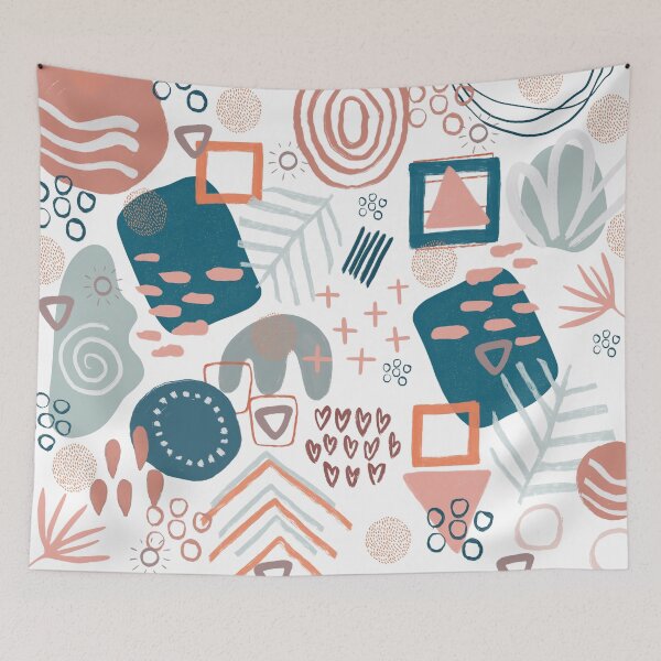 Item preview, Abstract design |  shapes orange green designed and sold by Stylistix Creations.