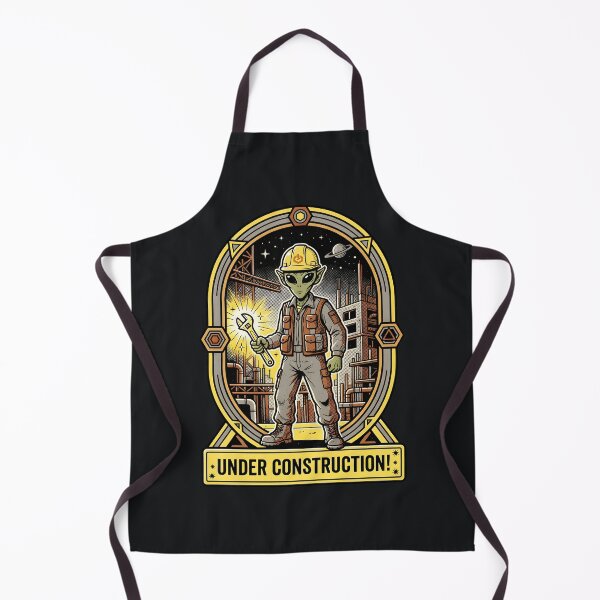Item preview, Alien Construction Worker Wrench Retro Industrial Graphic designed and sold by DuckOddity.
