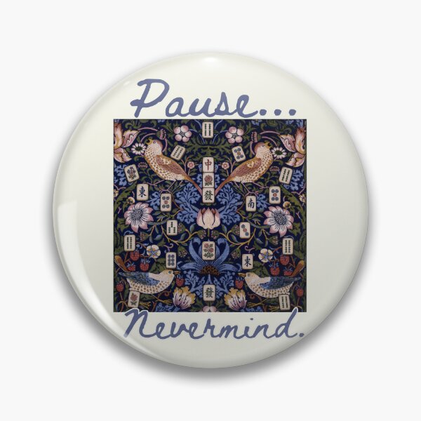 Item preview, Mahjong Mahj Pause Nevermind William Morris Strawberry Thief designed and sold by SunfullyYours.