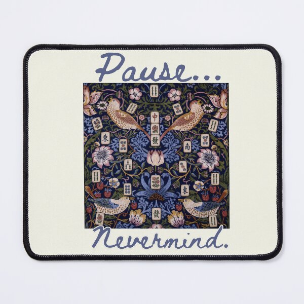Item preview, Mahjong Mahj Pause Nevermind William Morris Strawberry Thief designed and sold by SunfullyYours.