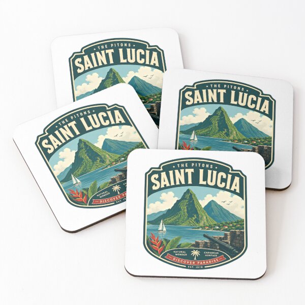 Item preview, The Pitons Saint Lucia Natural Wonder Caribbean Heritage Discover Paradise Est. 1979 Vacation Travel Souvenir designed and sold by Simsimah26Parks.