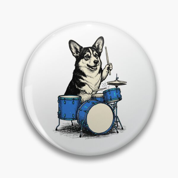 Item preview, Drummer Corgi Band designed and sold by Roy & Tiffany.