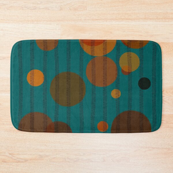 Item preview, Abstract composition with orange bubbles and disrupted stripes 05 designed and sold by StefanStudioArt.