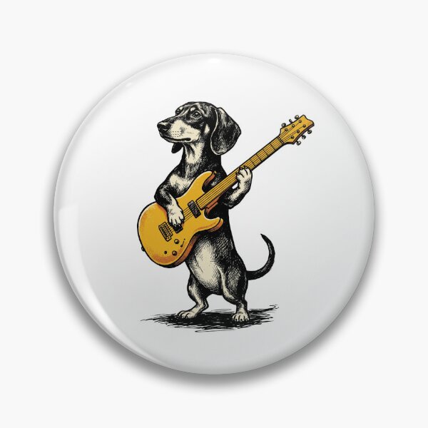 Item preview, Rock Guitar Dachshund designed and sold by Roy & Tiffany.