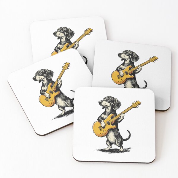 Item preview, Rock Guitar Dachshund designed and sold by Roy & Tiffany.
