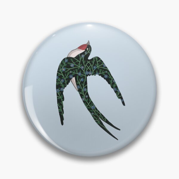 Item preview, Folklore birds, swallow, forget-me-nots, folk art designed and sold by Dormitria.