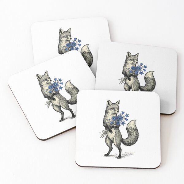 Artikelvorschau, Blauer Blumenfuchs entworfen und verkauft von Roy & Tiffany.