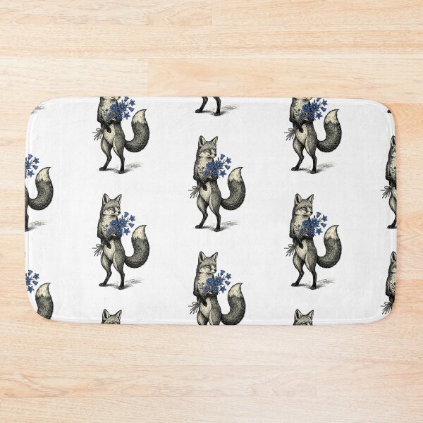 Item preview, Blue Flower Fox designed and sold by Roy & Tiffany.