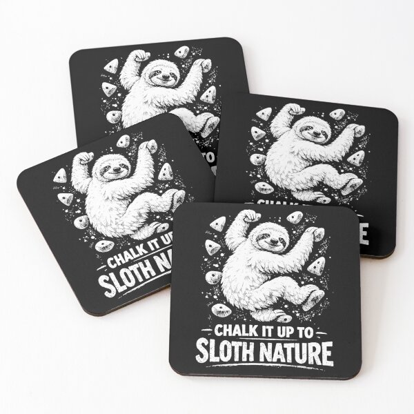 Item preview, Sloth bouldering – Chalk It Up Design designed and sold by Pineapple-Tree.