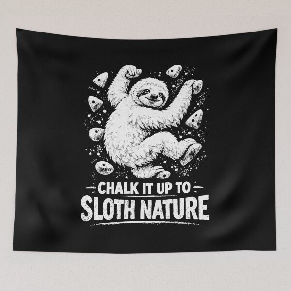 Item preview, Sloth bouldering – Chalk It Up Design designed and sold by Pineapple-Tree.