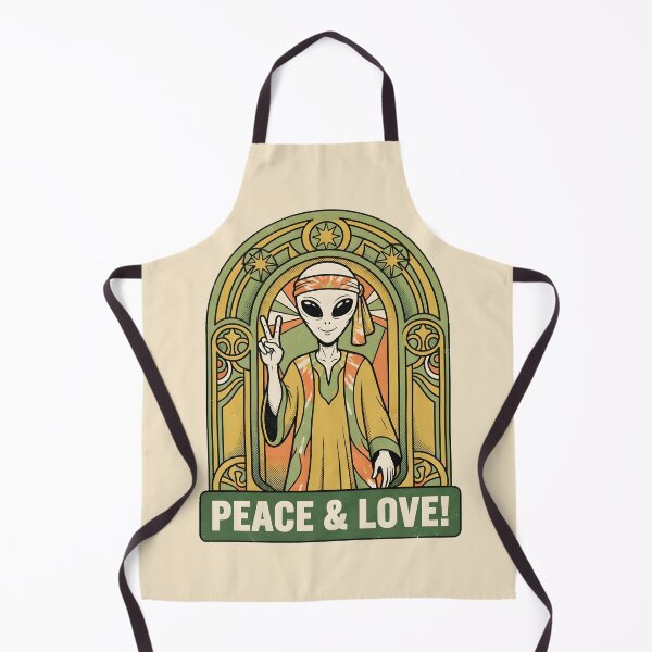 Item preview, Alien Hippie Peace Sign Retro 60s 70s Groovy Space Graphic designed and sold by DuckOddity.