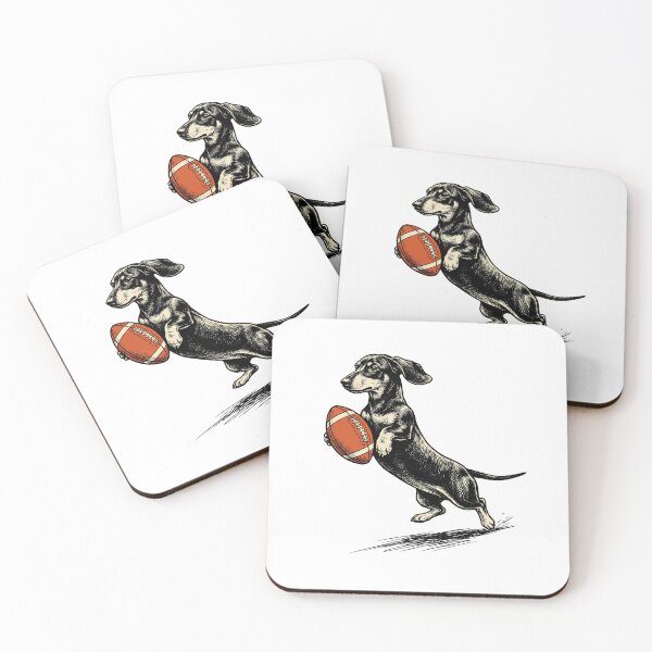 Item preview, Football Dachshund Run designed and sold by Roy & Tiffany.