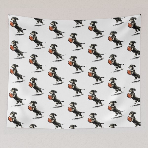 Item preview, Football Dachshund Run designed and sold by Roy & Tiffany.