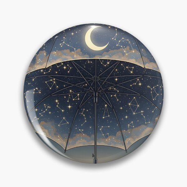 Item preview, Celestial Constellation Umbrella Crescent Moon Night Sky Art designed and sold by Michaelragheb.