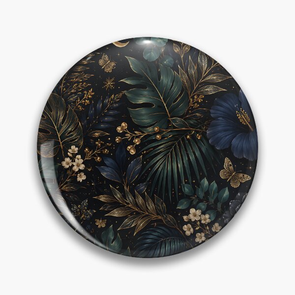 Item preview, Midnight Tropical Floral Luxe Pattern designed and sold by HUMANITY STUDIOS.