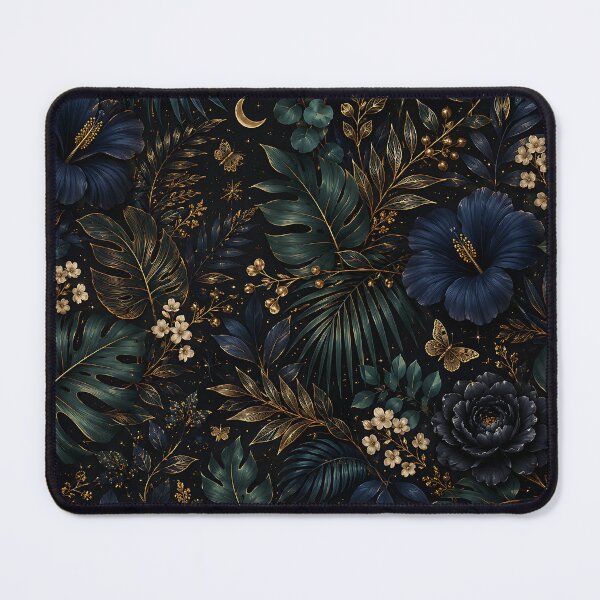 Item preview, Midnight Tropical Floral Luxe Pattern designed and sold by HUMANITY STUDIOS.