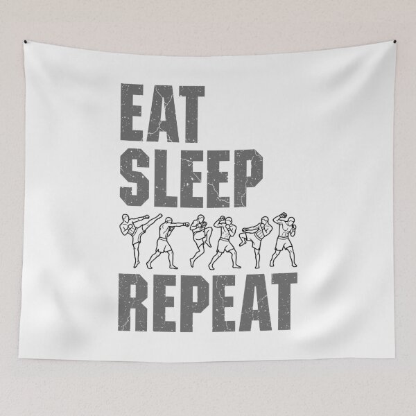 Item preview, Eat Sleep Fight Repeat MMA Mixed Martial Arts Fighter designed and sold by GrandeDuc.