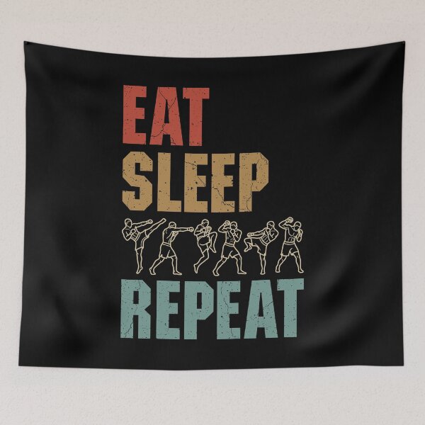 Item preview, Eat Sleep Fight Repeat MMA Mixed Martial Arts Fighter designed and sold by GrandeDuc.