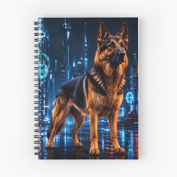 Item preview, Neon German Shepherd Future City designed and sold by ASWIN STUDIO.