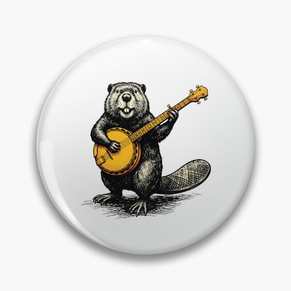 Item preview, Banjo Playing Beaver designed and sold by Roy & Tiffany.