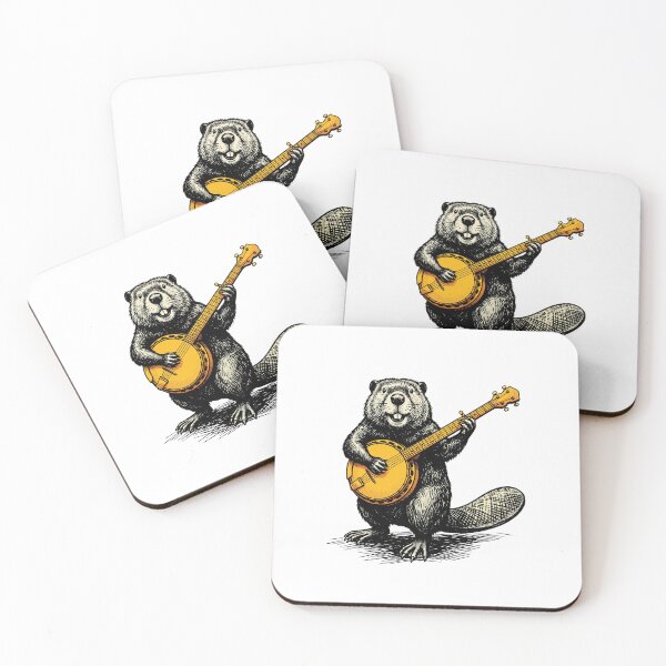 Item preview, Banjo Playing Beaver designed and sold by Roy & Tiffany.